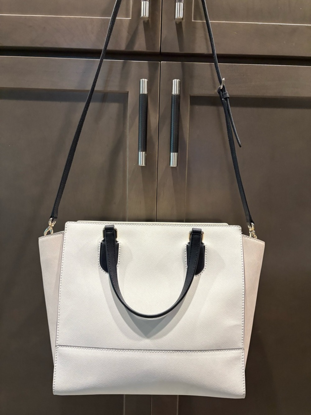 Kate Spade White, Beige & Black Tote Crossbody Bag - Picture 14 of 14